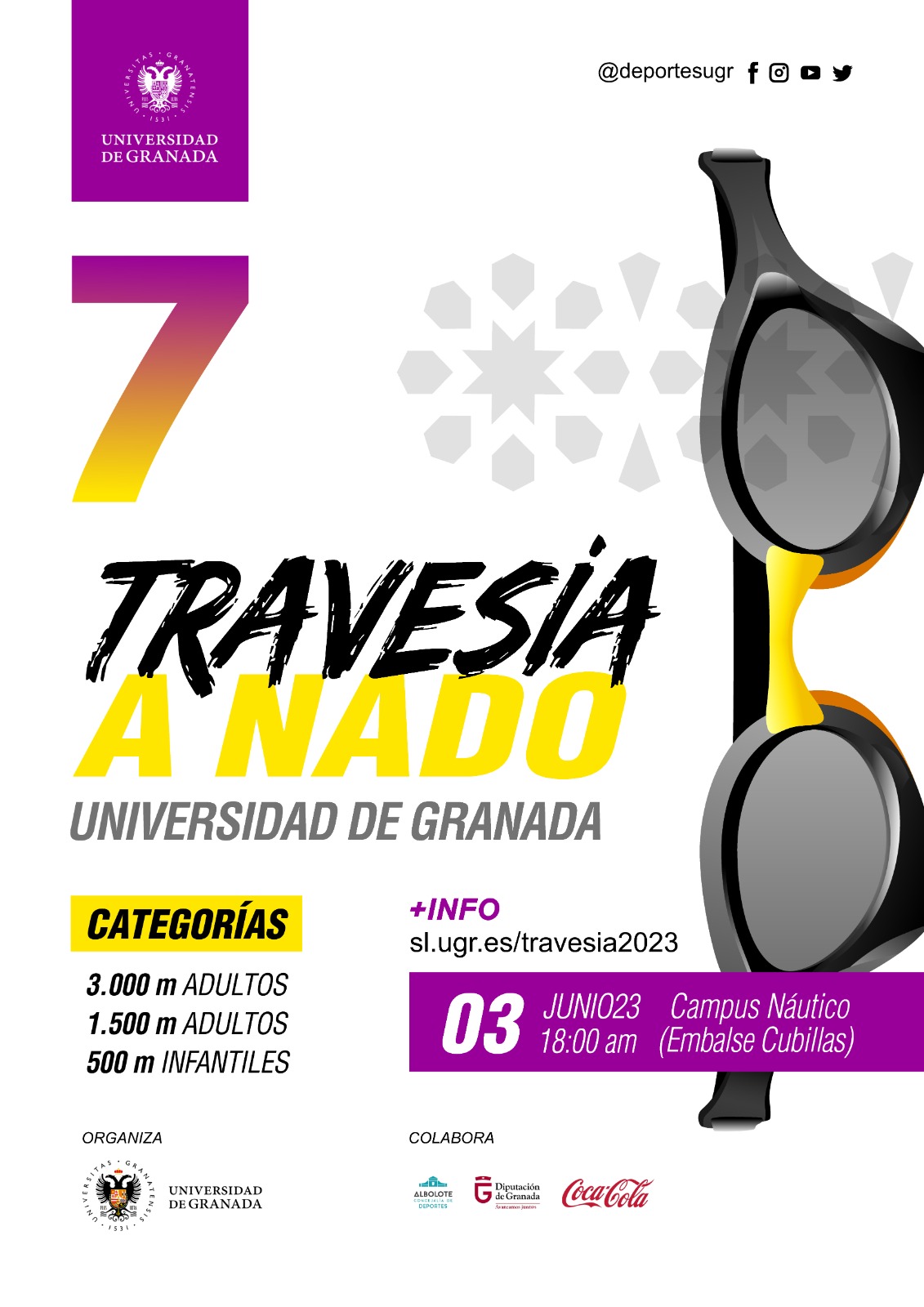 CIRCUITO DE TRAVESÍAS A NADO 2023 - VII TRAVESÍA A NADO UNIVERSIDAD DE GRANADA